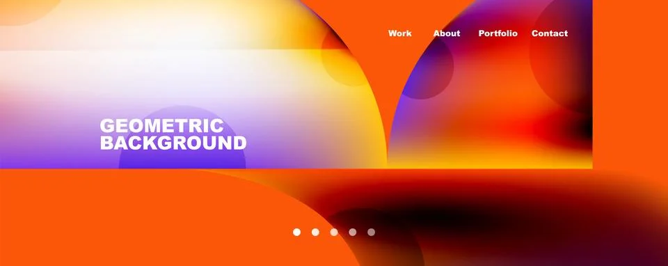 Circle, round elements and lines geometric abstract background. Vector Stockillustratie