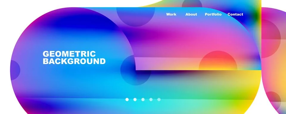 Circle, round elements and lines geometric abstract background. Vector 스톡 일러스트