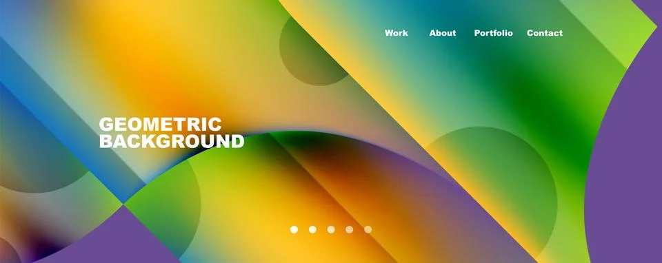 Circle, round elements and lines geometric abstract background. Vector Stockillustratie