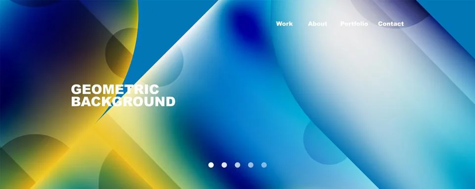 Circle, round elements and lines geometric abstract background. Vector Stock Illustration