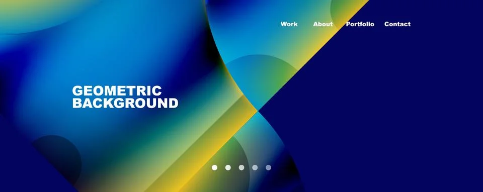 Circle, round elements and lines geometric abstract background. Vector Stockillustratie