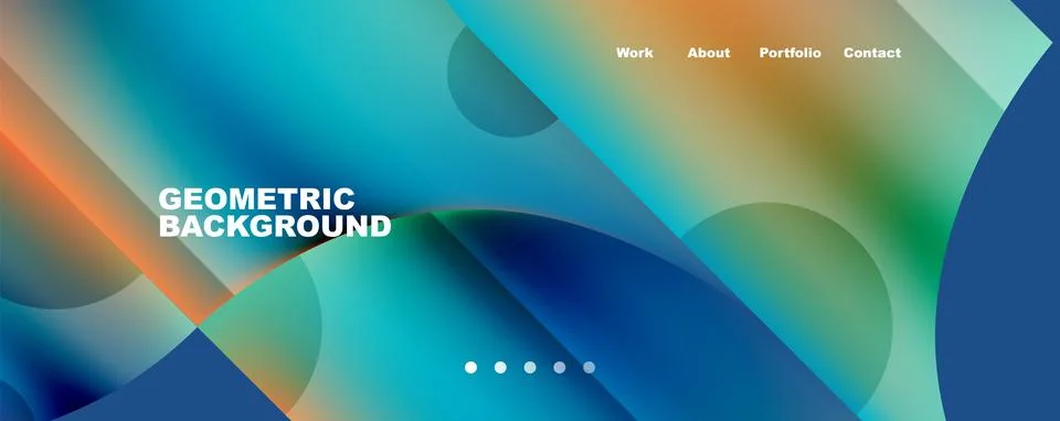 Circle, round elements and lines geometric abstract background. Vector 스톡 일러스트