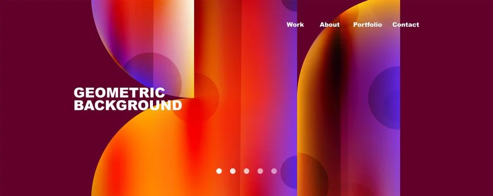 Circle, round elements and lines geometric abstract background. Vector 스톡 일러스트
