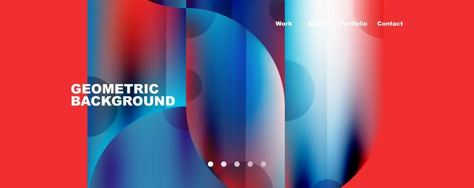 Circle, round elements and lines geometric abstract background. Vector Stock Illustration