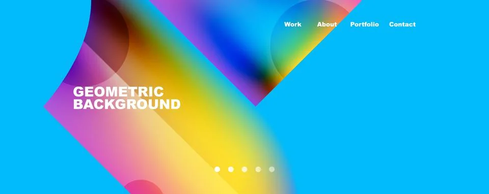 Circle, round elements and lines geometric abstract background. Vector イラスト素材