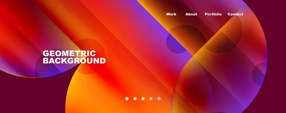 Circle, round elements and lines geometric abstract background. Vector Stock Illustration