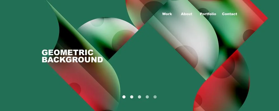 Circle, round elements and lines geometric abstract background. Vector Illustrazione stock