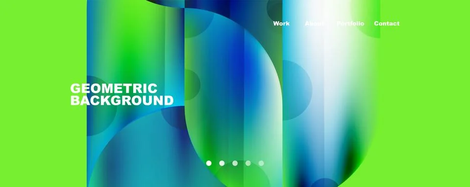 Circle, round elements and lines geometric abstract background. Vector Stockillustratie