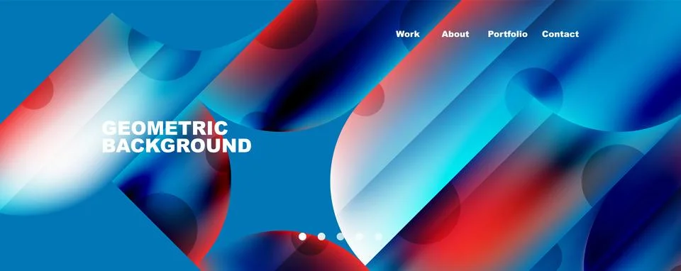Circle, round elements and lines geometric abstract background. Vector Stock Illustration