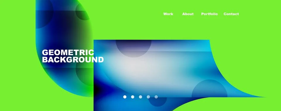 Circle, round elements and lines geometric abstract background. Vector Stock Illustration