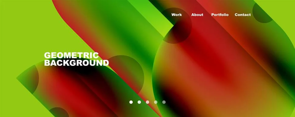 Circle, round elements and lines geometric abstract background. Vector Stock Illustration