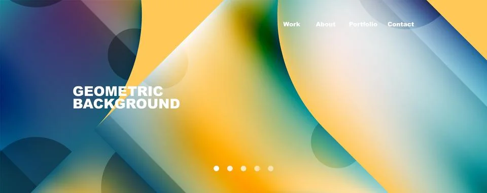 Circle, round elements and lines geometric abstract background. Vector イラスト素材