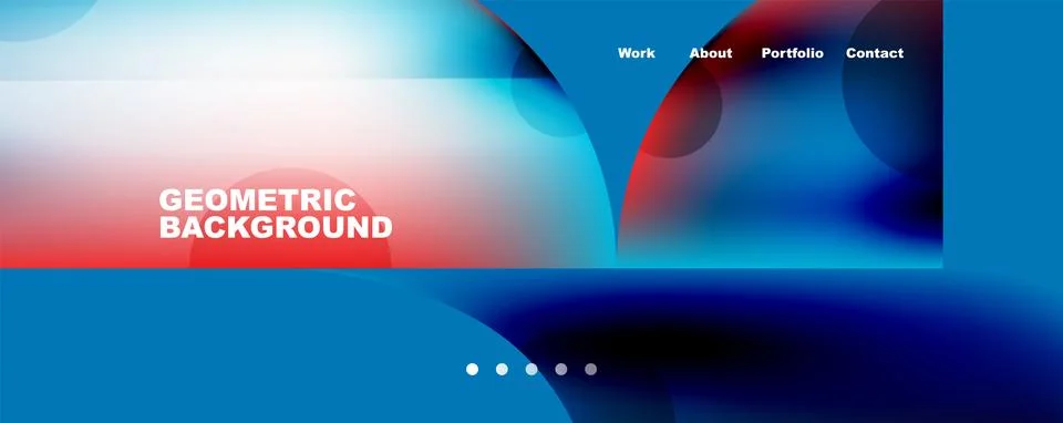 Circle, round elements and lines geometric abstract background. Vector Stock Illustration