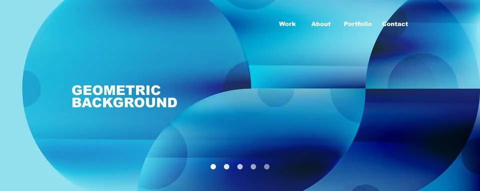 Circle, round elements and lines geometric abstract background. Vector Stockillustratie