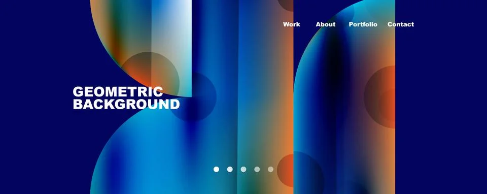 Circle, round elements and lines geometric abstract background. Vector Stock Illustration