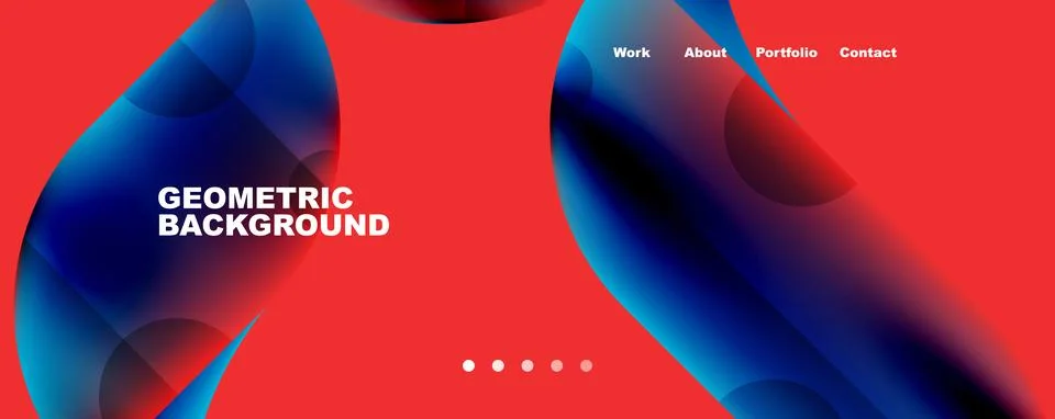 Circle, round elements and lines geometric abstract background. Vector Stock Illustration