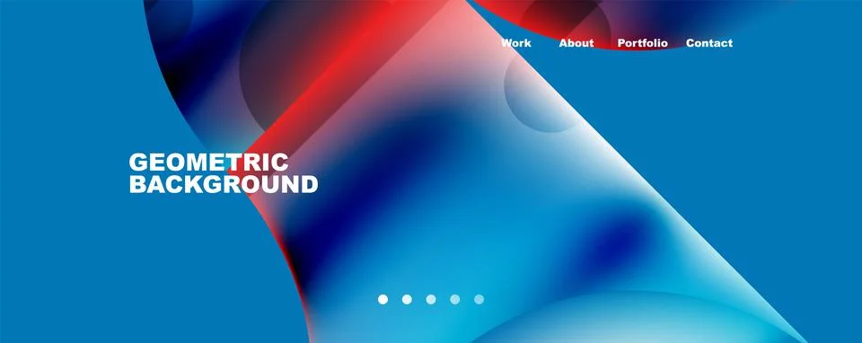 Circle, round elements and lines geometric abstract background. Vector Stockillustratie