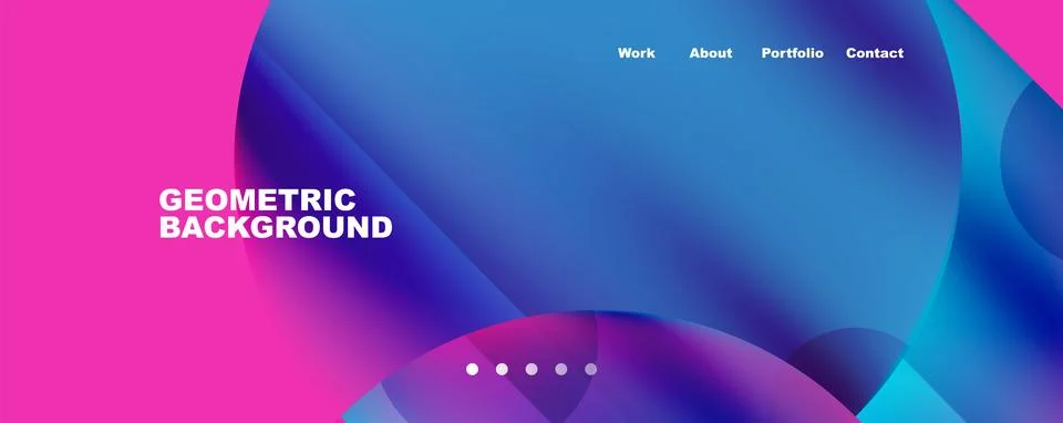 Circle, round elements and lines geometric abstract background. Vector Stock Illustration