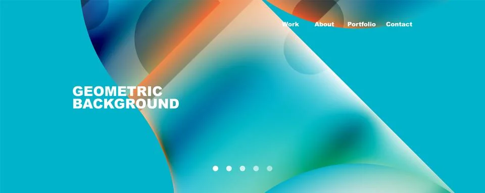 Circle, round elements and lines geometric abstract background. Vector Illustrazione stock