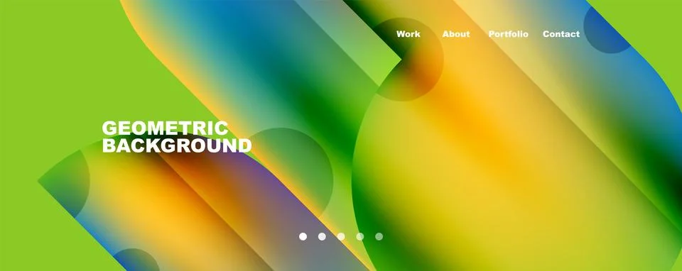 Circle, round elements and lines geometric abstract background. Vector Stock Illustration