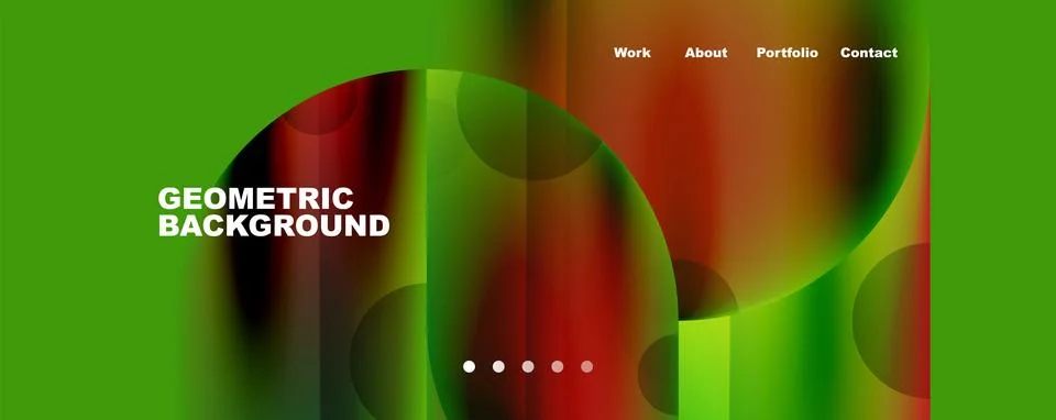 Circle, round elements and lines geometric abstract background. Vector イラスト素材