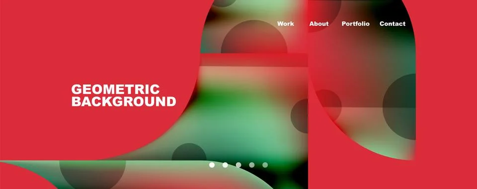 Circle, round elements and lines geometric abstract background. Vector Stock Illustration