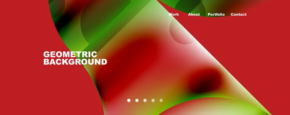 Circle, round elements and lines geometric abstract background. Vector Stock Illustration