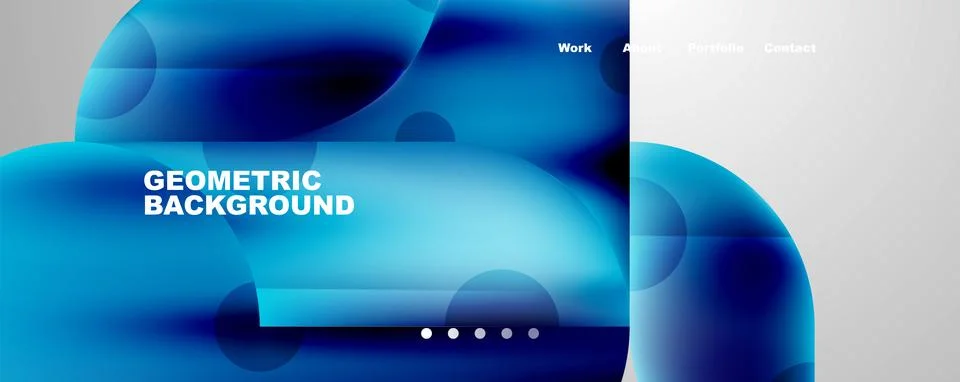 Circle, round elements and lines geometric abstract background. Vector Stockillustratie