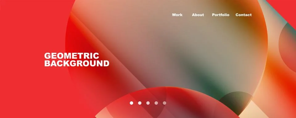 Circle, round elements and lines geometric abstract background. Vector イラスト素材
