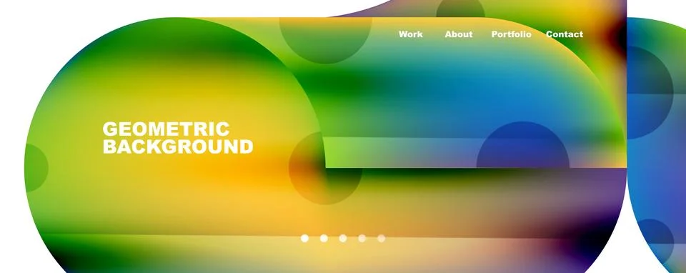 Circle, round elements and lines geometric abstract background. Vector 스톡 일러스트