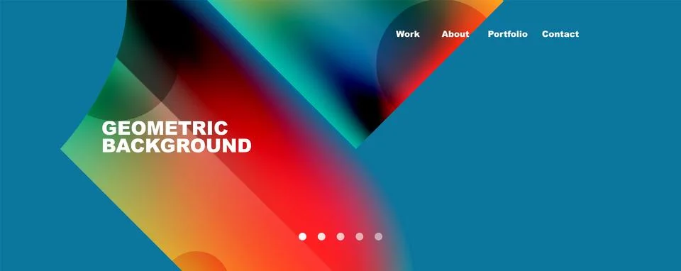 Circle, round elements and lines geometric abstract background. Vector Stock Illustration