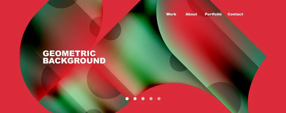 Circle, round elements and lines geometric abstract background. Vector 库存插图