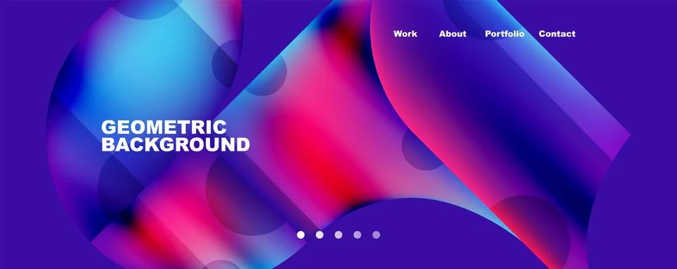 Circle, round elements and lines geometric abstract background. Vector Stock Illustration