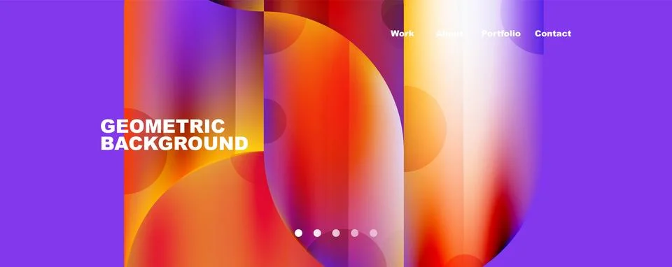 Circle, round elements and lines geometric abstract background. Vector Stock Illustration