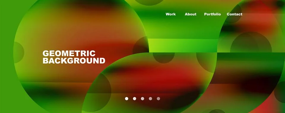 Circle, round elements and lines geometric abstract background. Vector Stock Illustration