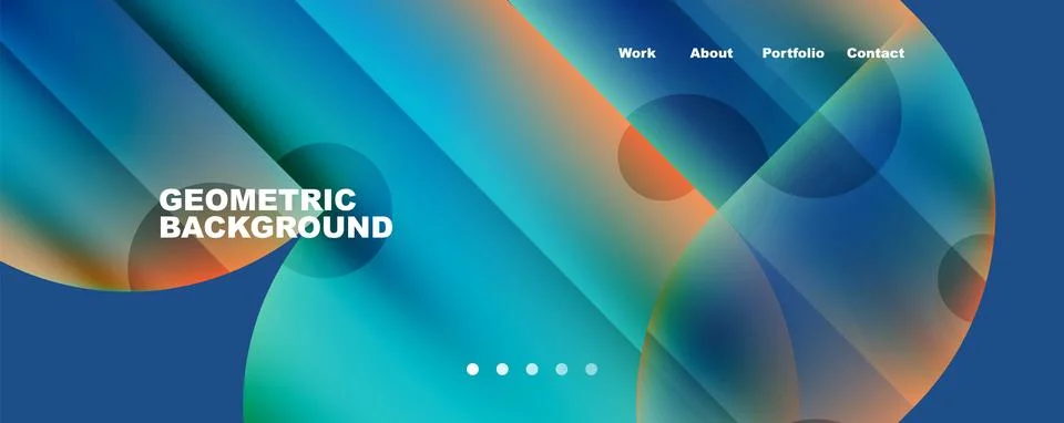 Circle, round elements and lines geometric abstract background. Vector 스톡 일러스트