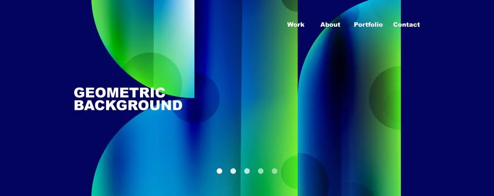 Circle, round elements and lines geometric abstract background. Vector Stock Illustration