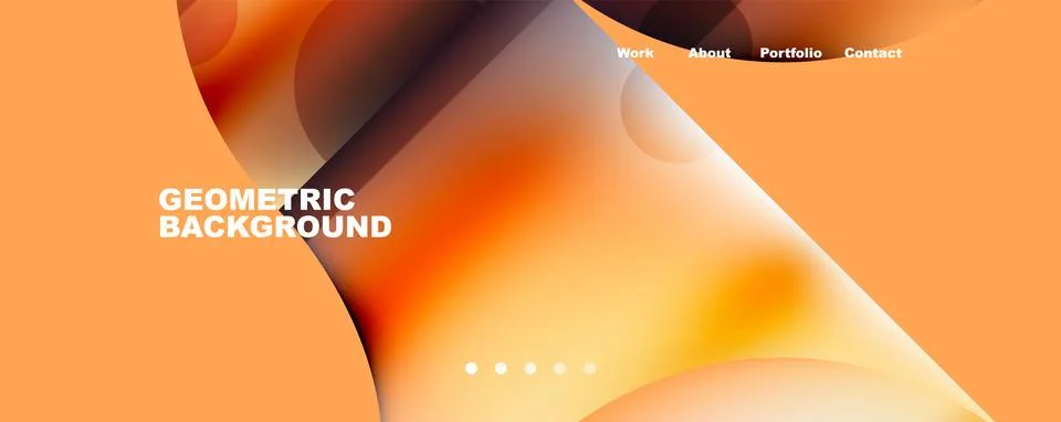 Circle, round elements and lines geometric abstract background. Vector Stock Illustration