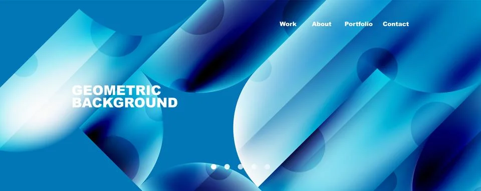 Circle, round elements and lines geometric abstract background. Vector Stock Illustration