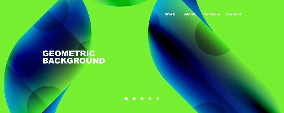 Circle, round elements and lines geometric abstract background. Vector Stock Illustration