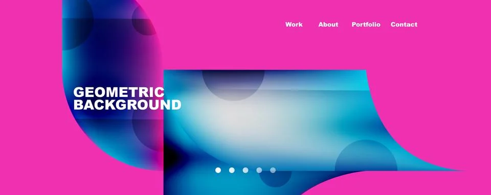 Circle, round elements and lines geometric abstract background. Vector Stock Illustration