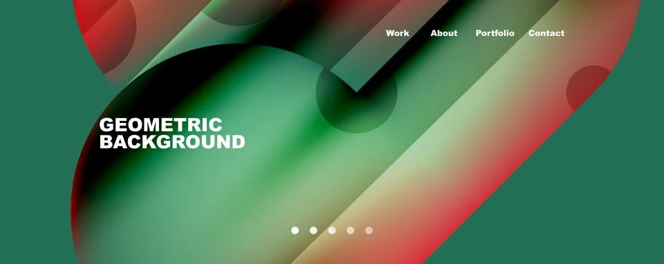 Circle, round elements and lines geometric abstract background. Vector Illustrazione stock