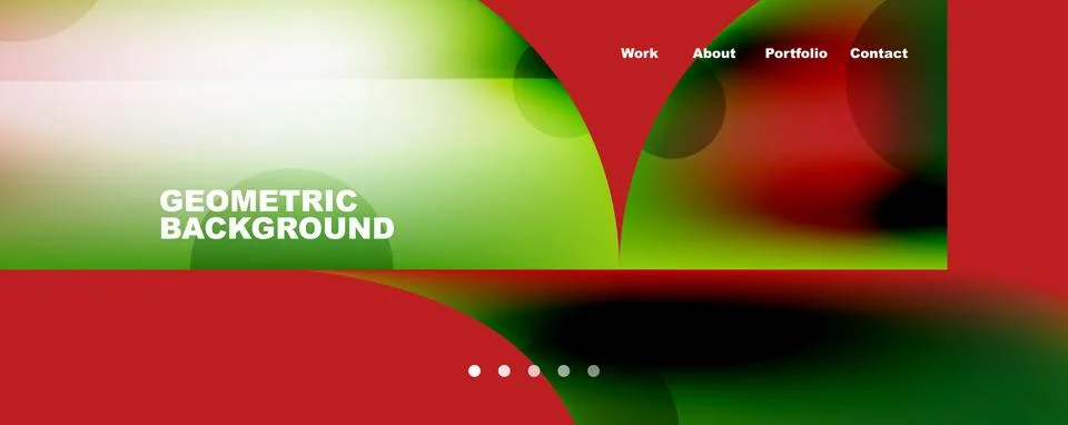 Circle, round elements and lines geometric abstract background. Vector Illustrazione stock