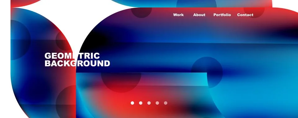 Circle, round elements and lines geometric abstract background. Vector Stock Illustration