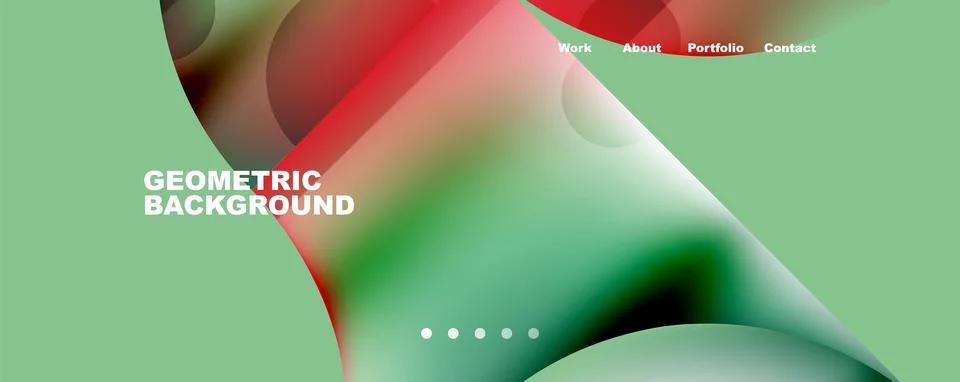 Circle, round elements and lines geometric abstract background. Vector Stock Illustration