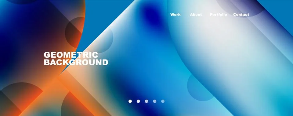 Circle, round elements and lines geometric abstract background. Vector 库存插图