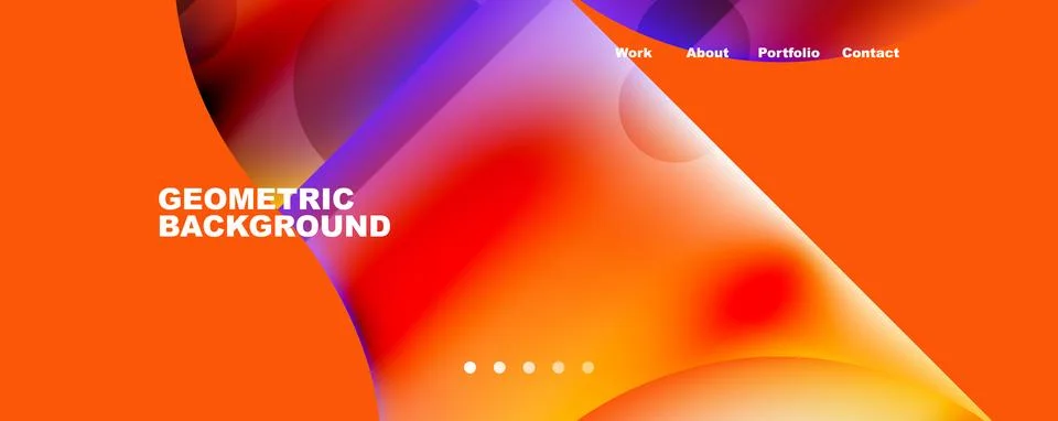 Circle, round elements and lines geometric abstract background. Vector 库存插图