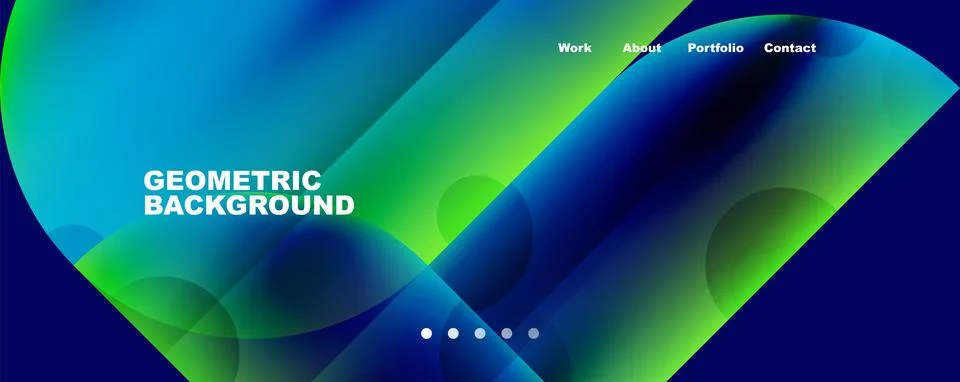 Circle, round elements and lines geometric abstract background. Vector Stock Illustration