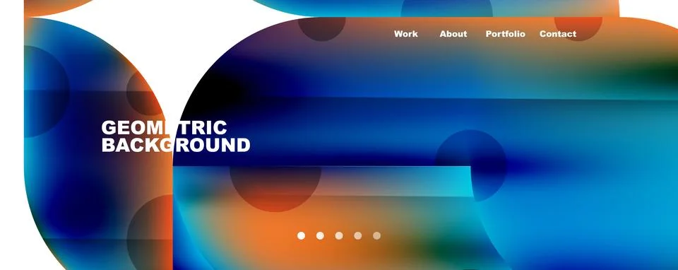 Circle, round elements and lines geometric abstract background. Vector Stock Illustration