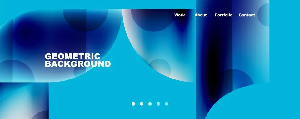 Circle, round elements and lines geometric abstract background. Vector 库存插图